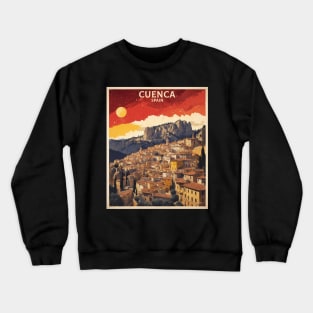 Cuenca Spain Starry Night Travel Tourism Retro Vintage Crewneck Sweatshirt